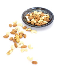 Close up image of fresh mixed nuts