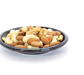 Close up image of fresh mixed nuts
