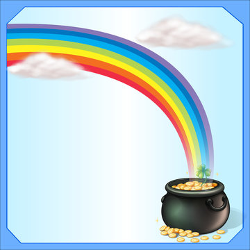 A rainbow and the pot of coins