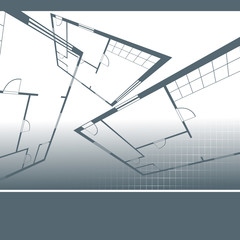 abstract web template with blueprint