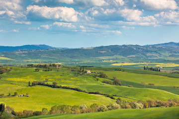 Fototapeta na wymiar Outdoor Tuscan hills landscape