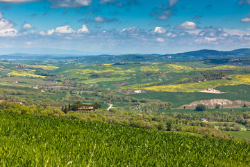Fototapeta na wymiar Outdoor Tuscan Hills Landscape