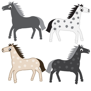 Cartoon horses
