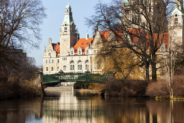 Hannover, Maschpark und Neues Rathaus