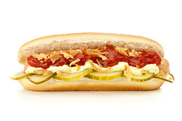 Dänischer Hot Dog isoliert