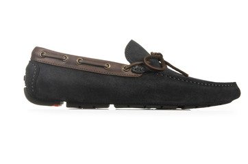 Fashion concept with male shoes on white