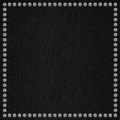 black leather background with rivet border