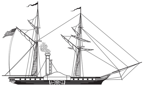 Steamboat, Side Wheel Steamer