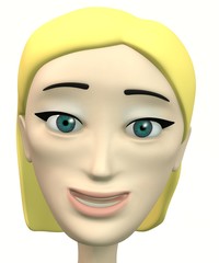 cartoon head smiling