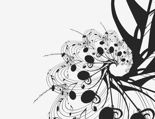 Fototapeta premium Music notes for design use, vector illustration