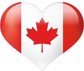 Canadian flag heart