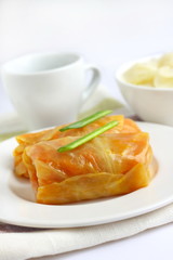 Cabbage rolls stuffed with meat and vegetables