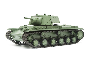Russian tank KV-1 isolated on white