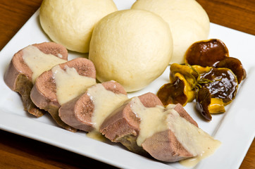Tongue with horseradish sauce