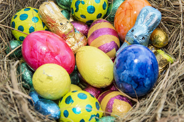 Easter Nest with Chocolate Sweets