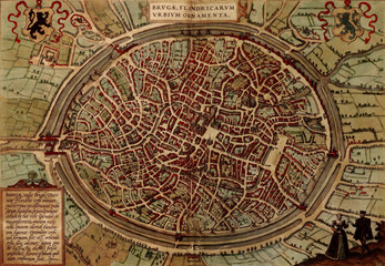 Bruges old map