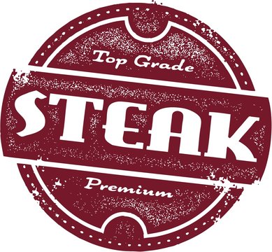 Vintage Top Grade Steak Beef Stamp