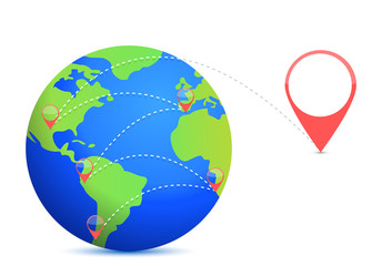Earth and location points