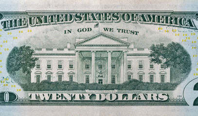 Back of twenty dollars bill
