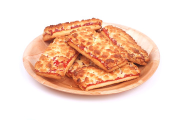Cookies on a white background.