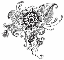 hand drawn floral ornament