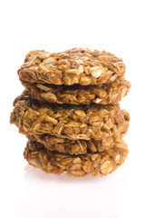 oat cakes on a white background
