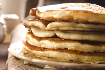 Pancakes with syrup