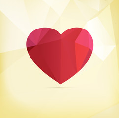 polygon style heart