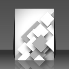Black and white square empty background - blank quadrat vector d