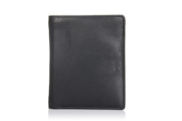 Leather wallet isolated on the white