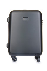 Travel luggage isolated on the white background