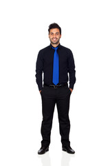 Young businessman with blue tie