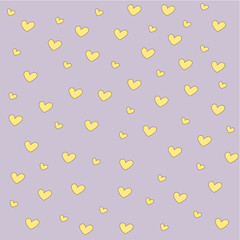 Yellow hearts background