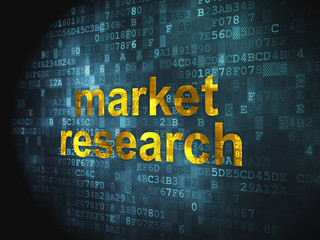 Advertising concept: Market Research on digital background