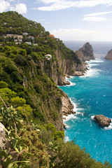 Fototapeta na wymiar Capri krajobraz, morze