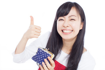 財布を持った女性