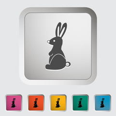 Rabbit single icon.