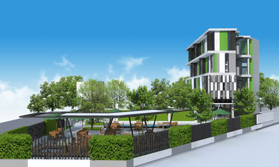 3D rendering of building