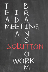 Fototapeta premium business solution crosswords
