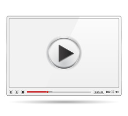 White Video Player Template
