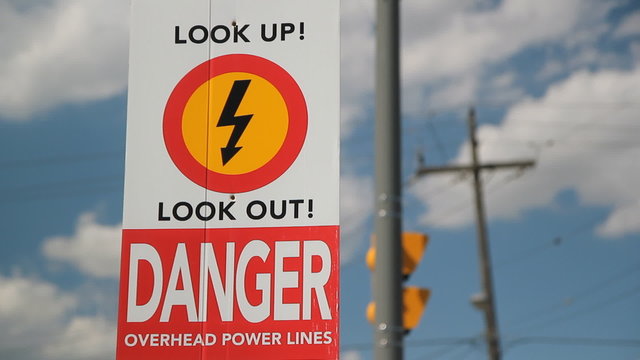 Overhead power lines!