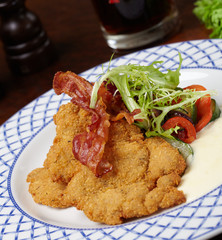 Schnitzel with salad