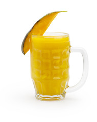 Mango Juice Isolated on White