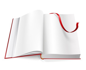 book with blank pages and sign