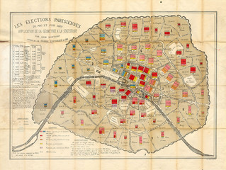 Paris vintage map