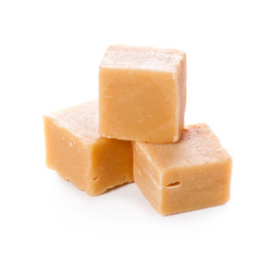 Caramel heap isolated on a white background