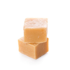 Caramel heap isolated on a white background