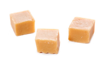 Caramel heap isolated on a white background