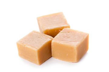 Caramel heap isolated on a white background