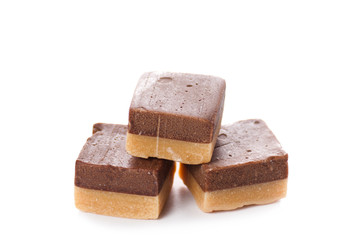 Caramel heap isolated on a white background